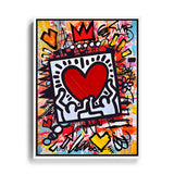 Leinwand Liebe Herz mit weißem Rahmen