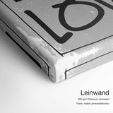 Herlove – Leinwand Qualitätsdetail mit 300 g/m² Premium-Leinwand und feiner, matter Leinwandstruktur