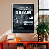 It All starts with a Dream black/white