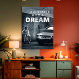 It All starts with a Dream black/white