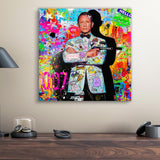 Popart Wandbild von James Bond 007