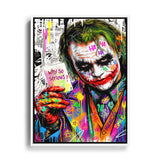 Joker im Pop-Art-Stil „Why so serious“ – Joker Why So Serious Wandbild als Wanddeko