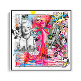 Pop Art Wandbild mit weißem Rahmen