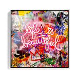 Farbenfrohes Wandbild Life is Beautiful