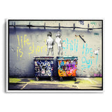 Chill the Duck out Wandbild mit Kindern und Bilderrahmen