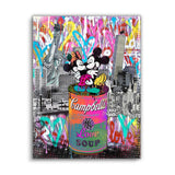 Minnie und Micky Mouse auf einer Campbells Dose