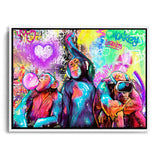 Leinwand Bild Popart affen