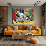 Mr. Monopoly Popart Wandbild