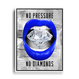 Leinwand bild von einem Diamant mit weißem Rahmen