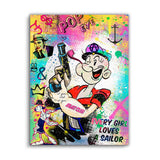 Popart Wandbild von Popeye