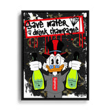 Save Water Drink Champagne Popart