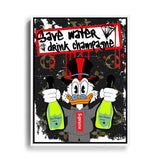 Save Water Drink Champagne Popart