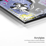 Stinker – Acrylglas-Qualitätsdetail mit 6 mm Premium-Aufbau, massiver Metallplatte und intensiver Farbtiefe