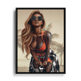 Wandbild Tattoomodel im Bikini