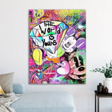 The World ist yours Leinwand bild Popart