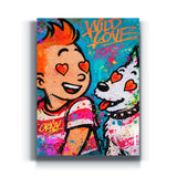 Tim und Struppi im Comic-Stil – Tim und Struppi Wandbild auf Leinwand