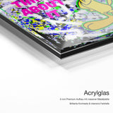 Tweety – Acrylglas-Qualitätsdetail mit 6 mm Premium-Aufbau, massiver Metallplatte und intensiver Farbtiefe