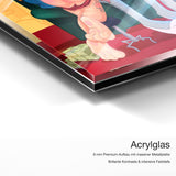 Hustler Bunny – Acrylglas Qualitätsdetail mit 6 mm Premium-Aufbau, massiver Metallplatte und intensiver Farbtiefe