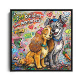 Tramp-and-Love Liebesmotiv – Tramp and Love modernes Wandbild