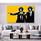 Wohnzimmer Bild Banksy Pulp Fiction