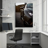 Vorderansicht mattschwarzer Lamborghini Aventador