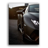 Vorderansicht mattschwarzer Lamborghini Aventador