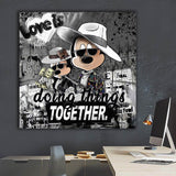 Love is doing things together Wandbild