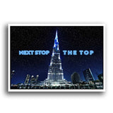 Burji Khalifa Wolkenkratzer Wandbild mit weißem Bilderrahmen