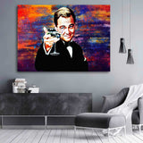 Leonardo DiCaprio hebt die Gläser, Wolf of Wall Street – Cheers Leo Leinwandbild fürs Wohnzimmer