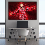 CR7 Torjubel mit Portugal auf Wandbild