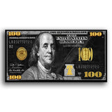 schwarz goldener 100 Dollar Schein
