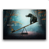 Mystischer Wald mit einem Elefanten und Schmetterling