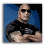 Leinwand Portrait von Dwanye Johnson The Rock