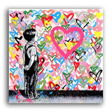 Wandbild wo ein kind nach seiner wahren Liebe sucht