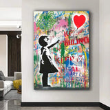 Banksy Wandbild fürs Wohnzimmer