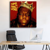 Portrait von King Biggie Smalls The Notorious B.I.G. mit goldener Krone