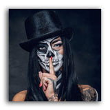 La Catrina Tätowierte Frau Wandbild