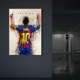 Lionel Messi Torjubel und schaut zum Himmel