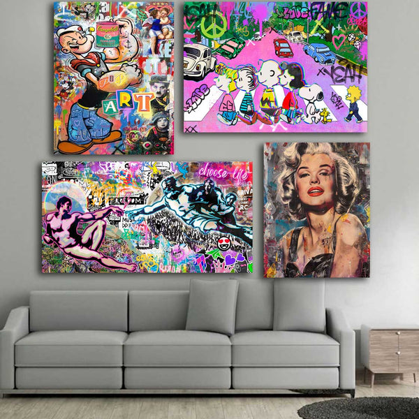 Tableau Pop Art XXL Sur Acrylique - Fille Bubble - Décoration Salon