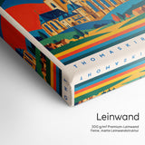 Bauhaus Wandbild Thomaskirche Leipzig auf Leinwand – Eckansicht