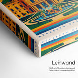 Bauhaus Wandbild Würzburg Residenz auf Leinwand – Eckansicht