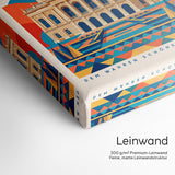 Bauhaus Wandbild Alte Oper Frankfurt auf Leinwand – Eckansicht
