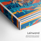 Bauhaus Wandbild Schloss Neuschwanstein auf Leinwand – Eckansicht