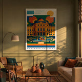 Bauhaus Wandbild Würzburg Residenz im Wohnzimmer