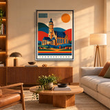 Bauhaus Wandbild Thomaskirche Leipzig im Wohnzimmer