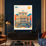 Bauhaus Wandbild Alte Oper Frankfurt im Wohnzimmer