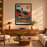 Bauhaus Wandbild Thomaskirche Leipzig im Büro