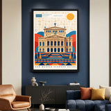 Bauhaus Wandbild Alte Oper Frankfurt im Wohnraum