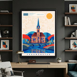 Bauhaus Fraumünster Wandbild im Büro / Arbeitszimmer