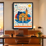 Bauhaus Nikolaikirche Leipzig Wandbild im Büro / Arbeitszimmer